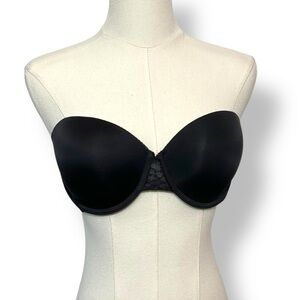 Calvin Klein Bra 34 D Strapless Push Up Black Padded Support